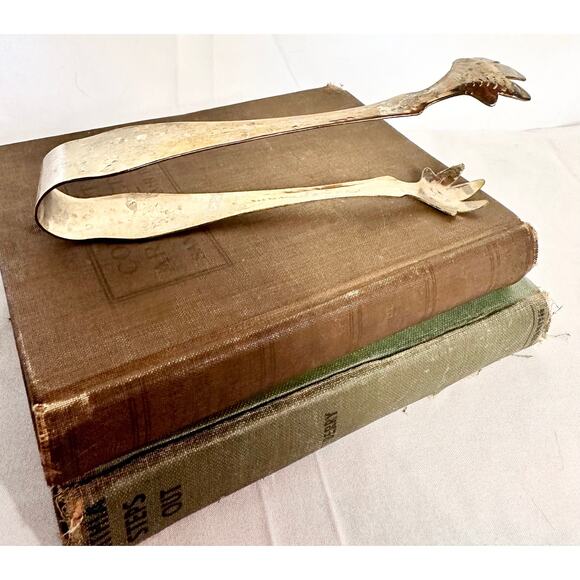 Vintage Glass Ice Bucket Gold Eagle pattern Gold holder and tongs - Picture 9 of 10